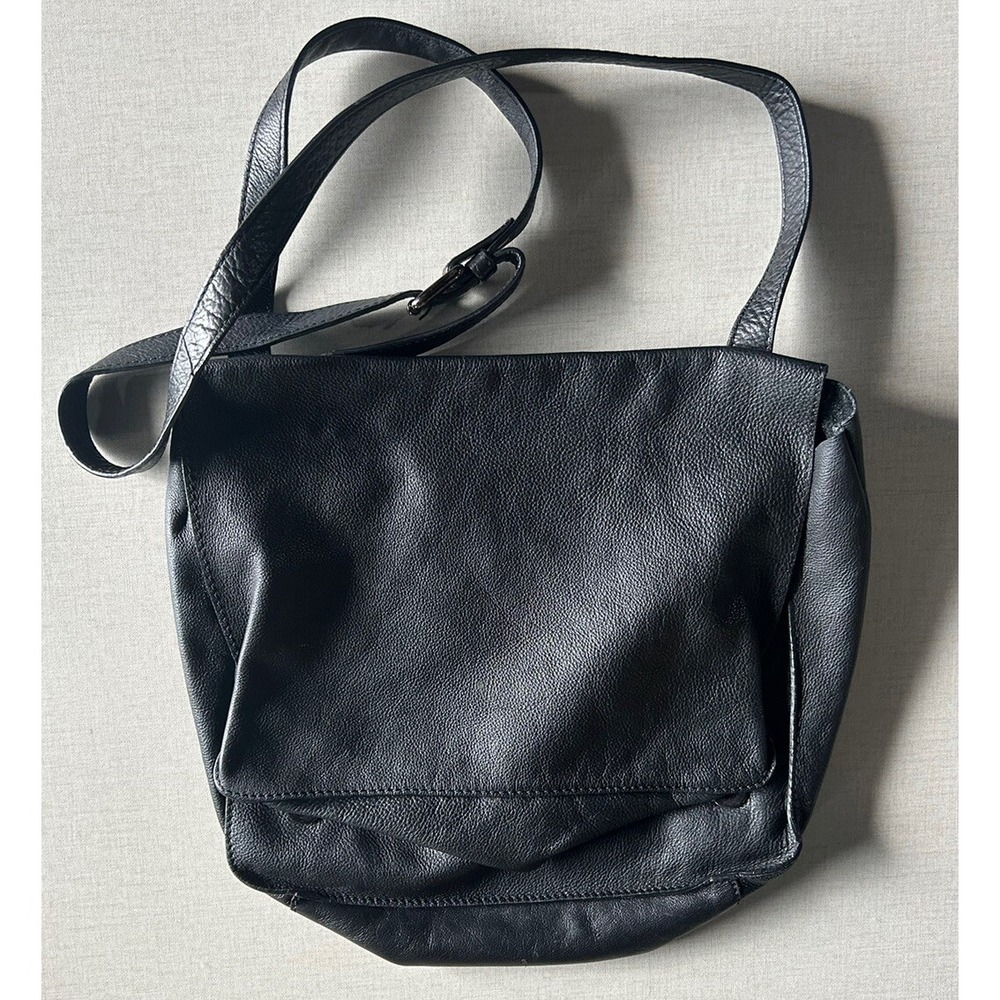 John Lewis Hobo Bag black Pebble Leather Soft Weekend Collection Flap Crossbody